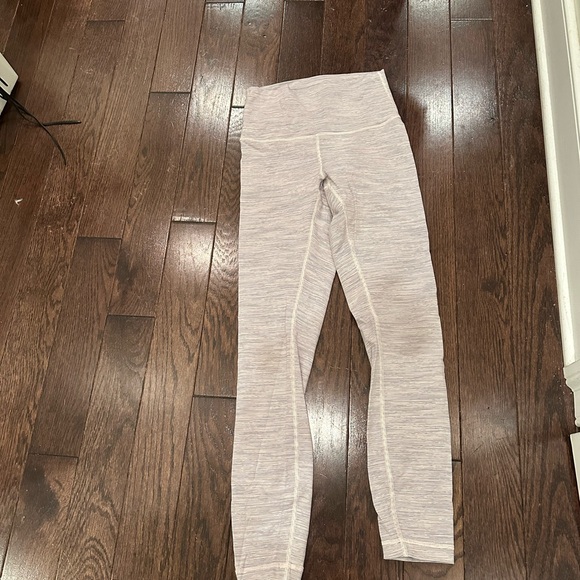 lululemon athletica Pants - Lululemon Align leggings (white and purple stripe)